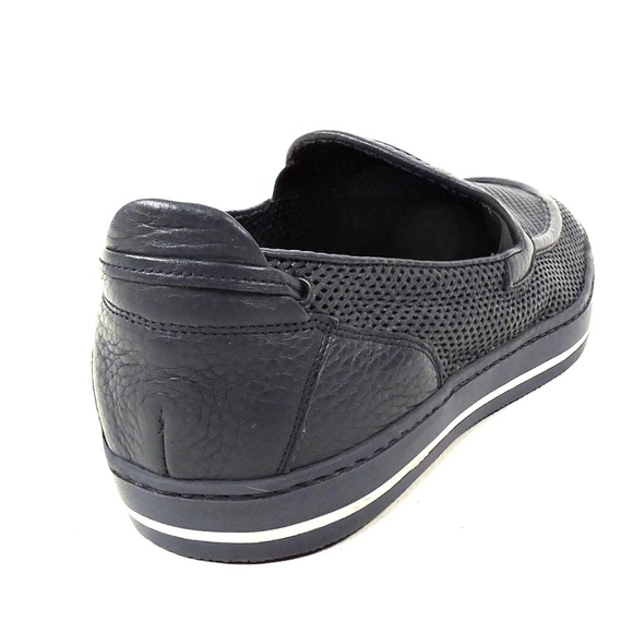 BALDININI ?? MEN\'S BLUE LEATHER FLAT SUMMER LOAFERS main image 7